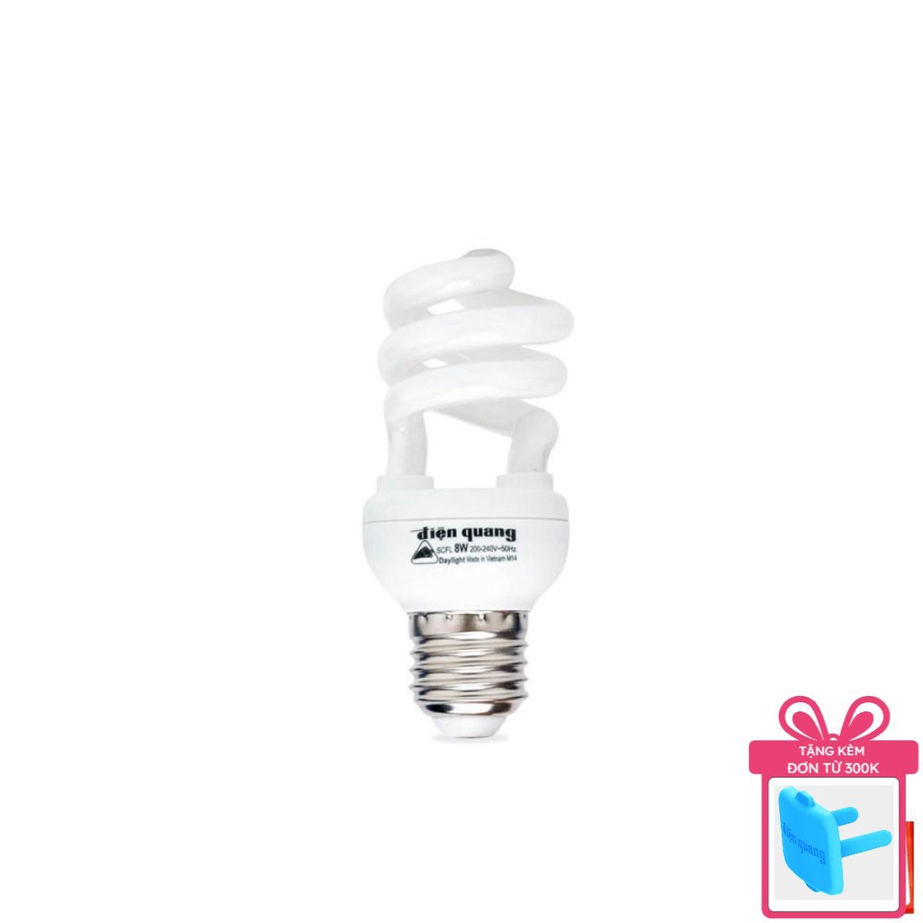 Đèn Compact xoắn Điện Quang ĐQ-SPL-T3-8W-DL-E27