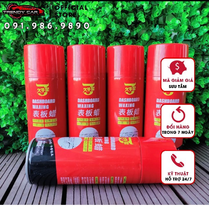 Dung Dịch Dưỡng, Phục Hồi Nhựa Nhám, Làm Đen nhựa nhám, Làm Mới Ghế Da DASHBOARD WAXING 450ml