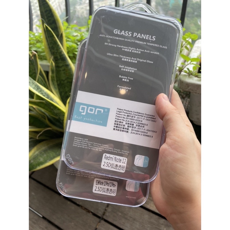 Bộ 2 kính cường lực Hãng Gor 9H Cho Xiaomi redmi Note 12, Note 12 Pro Note 12 Pro+ 4G, 5G  Turbo, vát cạnh 2,5D  trong