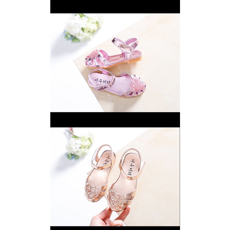 Giày Sandal Đế Mềm Chống Trượt Phong Cách Công Chúa Thời Trang Mùa Hè Dành Cho Bé Gái