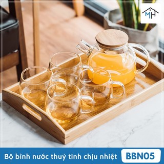 Bộ bình nước thủy tinh chịu nhiệt - BBN05