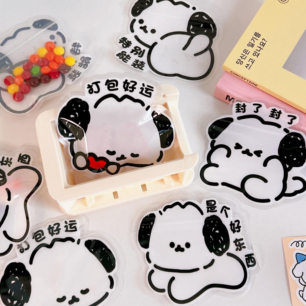 Túi ziplock đựng bánh kẹo thức ăn nhanh trong suốt sức chứa lớn in hình gấu hoạt hình dễ thương