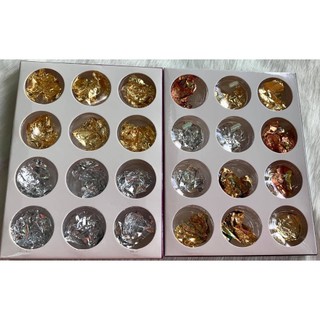 Phụ Kiện Giấy Bạc 2 Màu Trang Trí Móng Nail