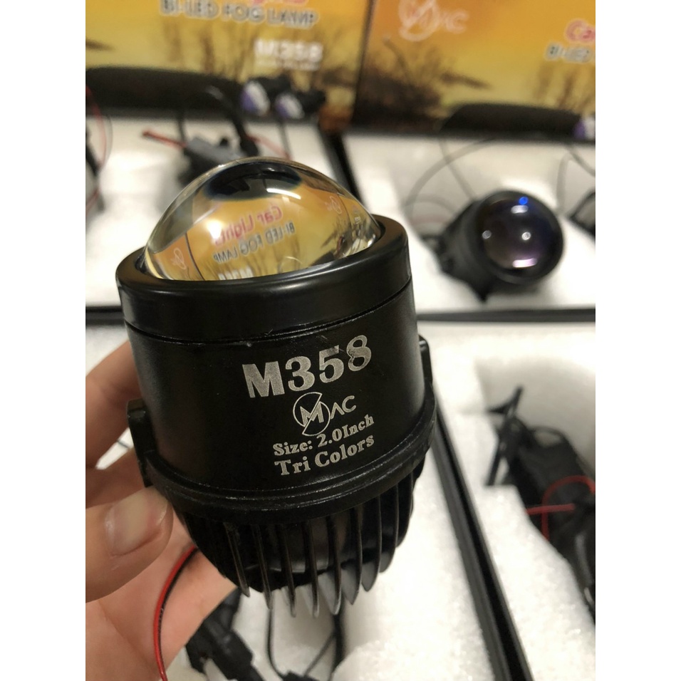 Trọn bộ Bi gầm Led 2.0 inch iPHCar len xanh 40W, 1 màu / 3 màu, kèm bát gá theo xe, có pha cốt