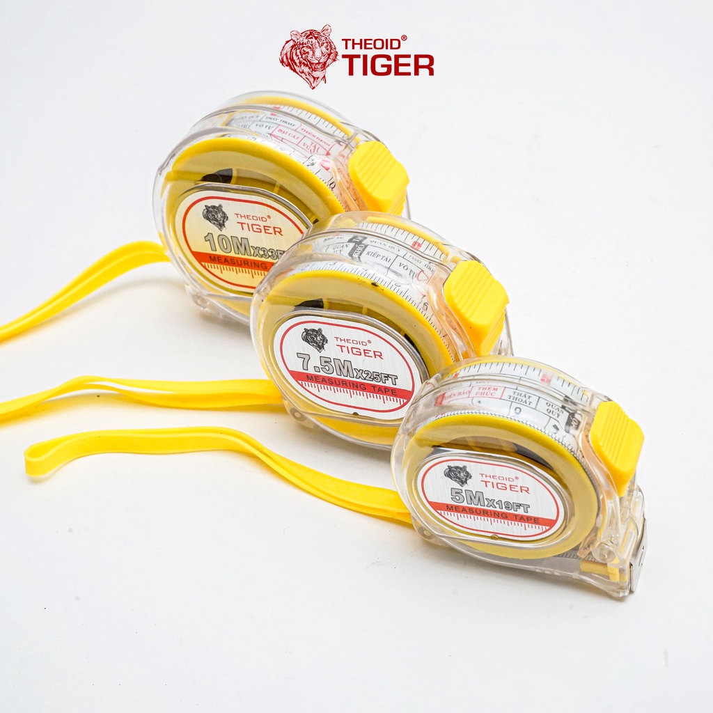 Thước Lỗ Ban 2 Mặt 5m 7,5m 10m - Theoid Tiger