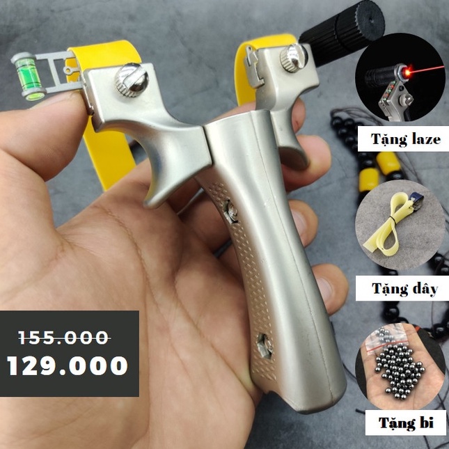 Ná Cao Su Cao Cấp Giá Rẻ Laze, Ná One Hít Tháo Rời 2022 Chạc 8 Cán Thép Chắc Chắn An Toàn - Tặng Kèm Laze, Dây Ná, Bi