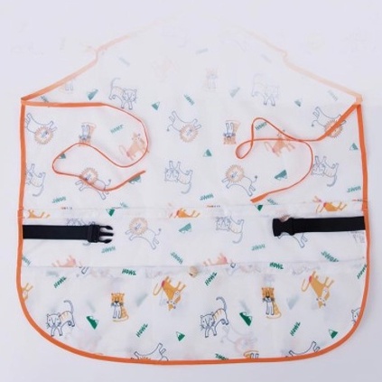 Babyfair. Áo ăn dặm dài tay chống thấm nước cỡ lớn tùy chọn màu sắc cho bé 75*54cm