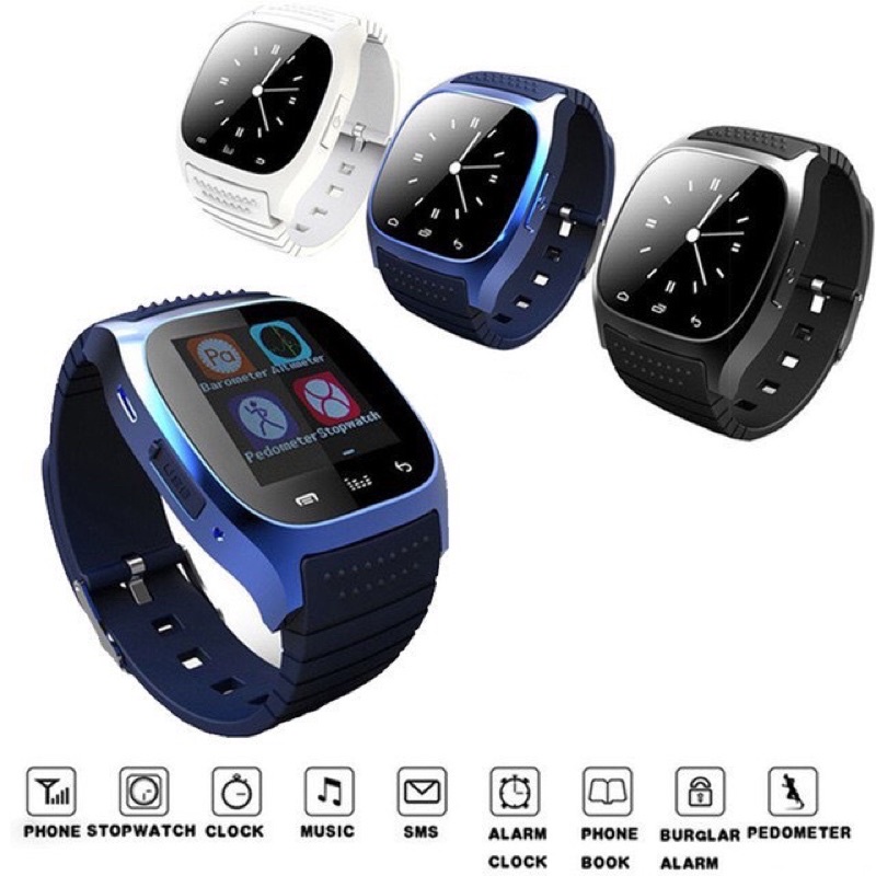 Đồng hồ thông minh SMARTWATCH m26 màn hình cảm ứng có hỗ trợ gắn SIM và thẻ nhớ