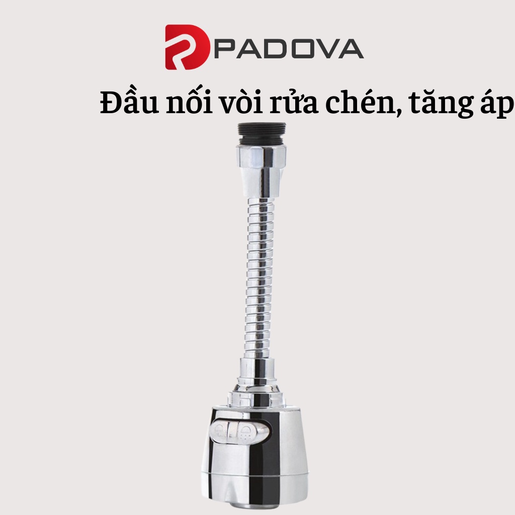 Đầu Nối Vòi Nước Rửa Chén Tăng Áp Xoay 720 Độ Với 2 Chế Độ Nước Chảy PADOVA 8359