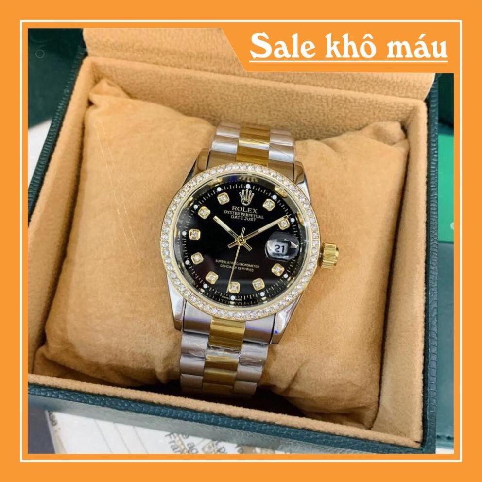 Đồng hồ Rolex Nam nữ viền kim cương - đồng hồ đôi Bảo hành 12th - Full box 1;1