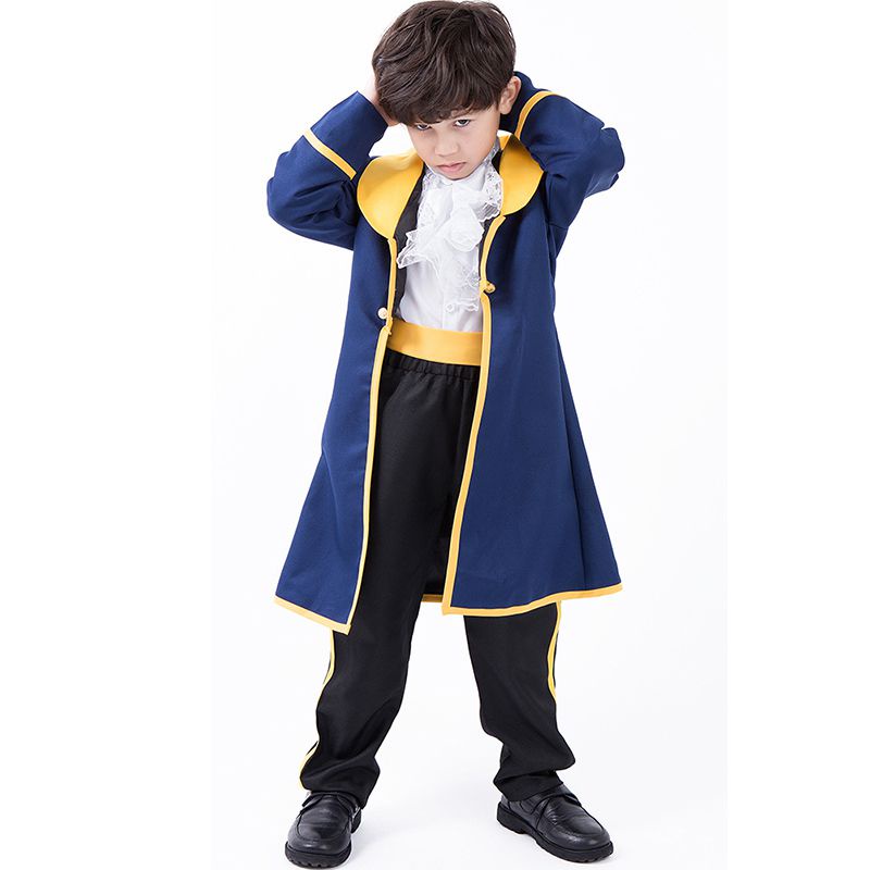 Kids Beauty And The Beast Prince Adam Cosplay Costume Adam Costume Boys Men Halloween Party Suit