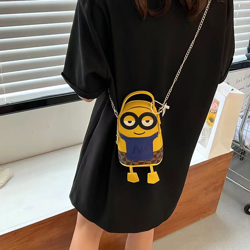 Túi Đeo Chéo Mini In Họa Tiết Hoạt Hình Minion Dễ Thương Thời Trang Cho Nữ