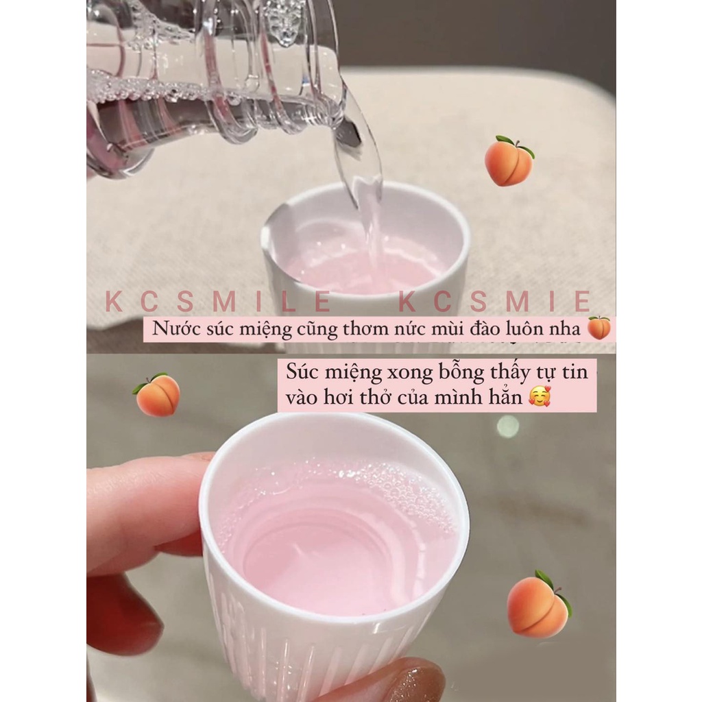 Nước súc miệng Crest quả đào White Lock làm trắng răng cho hơi thở thơm mát