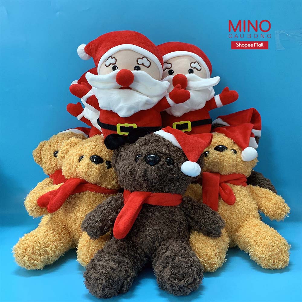 Gấu Bông Teddy Noel Teddy Bear Giáng Sinh Cao Cấp MINO STORE TH210