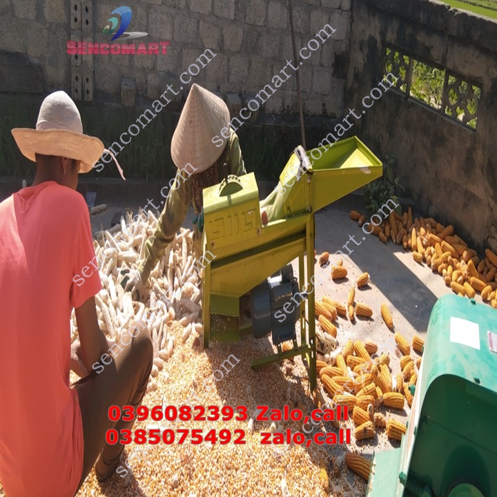Máy tách hạt ngô trục đứng tách hạt siêu tốc,siêu sạch không gây vỡ hạt