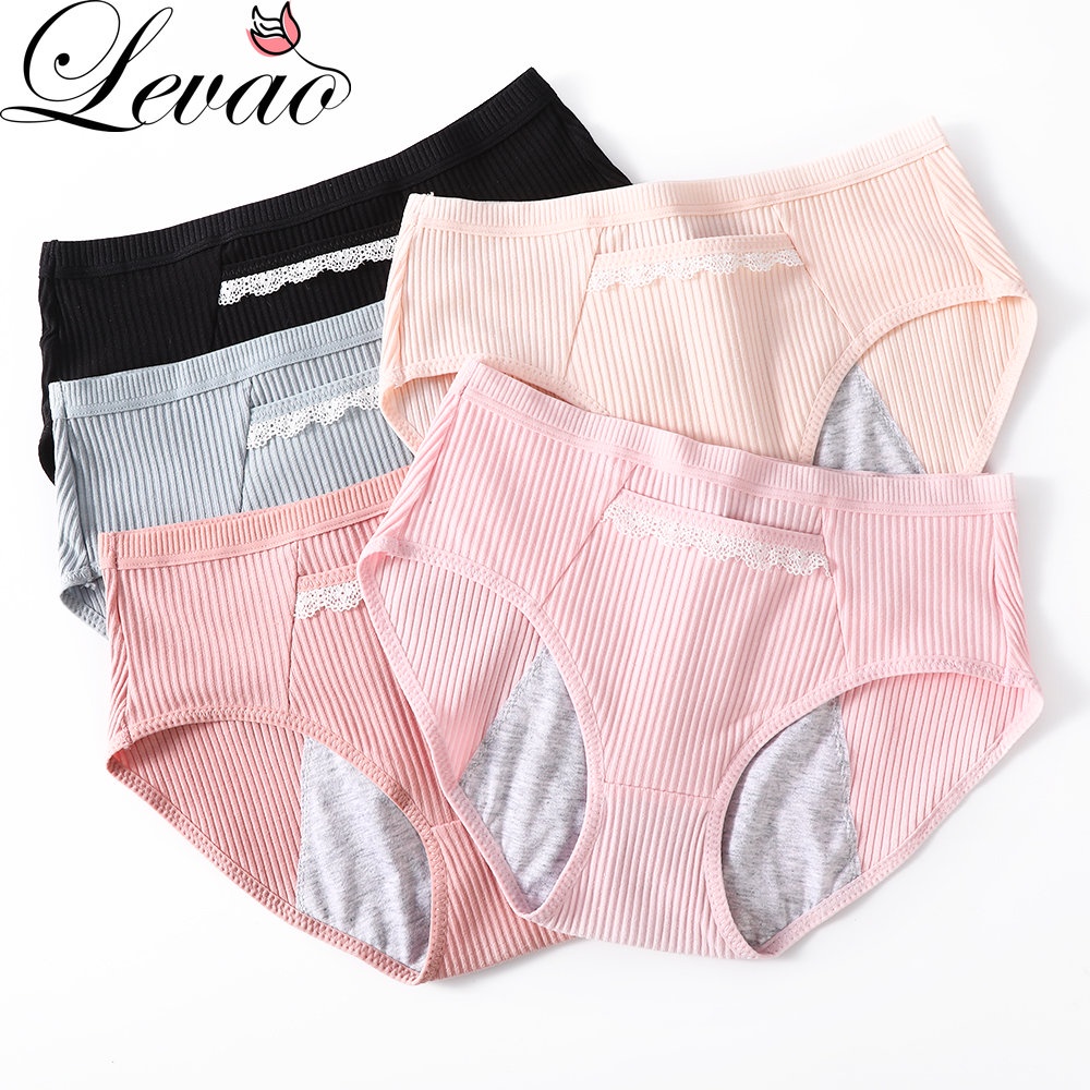 Quần lót cotton LEVAO thoáng khí chống rò rỉ thời trang cho nữ