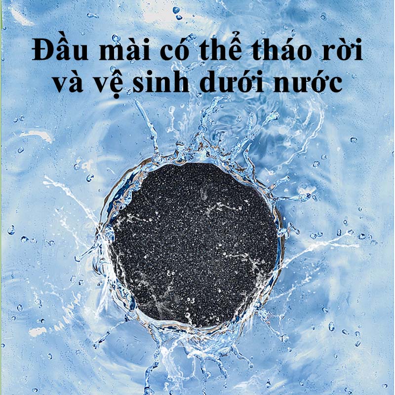 Máy Chà Gót Chân 2 Đầu Mài Cao Cấp Siêu Sạch Tẩy Tế Bào Chết Cho Tiệm Nail Tại Nhà Có Đèn Tia Cực Tím Khử Trùng