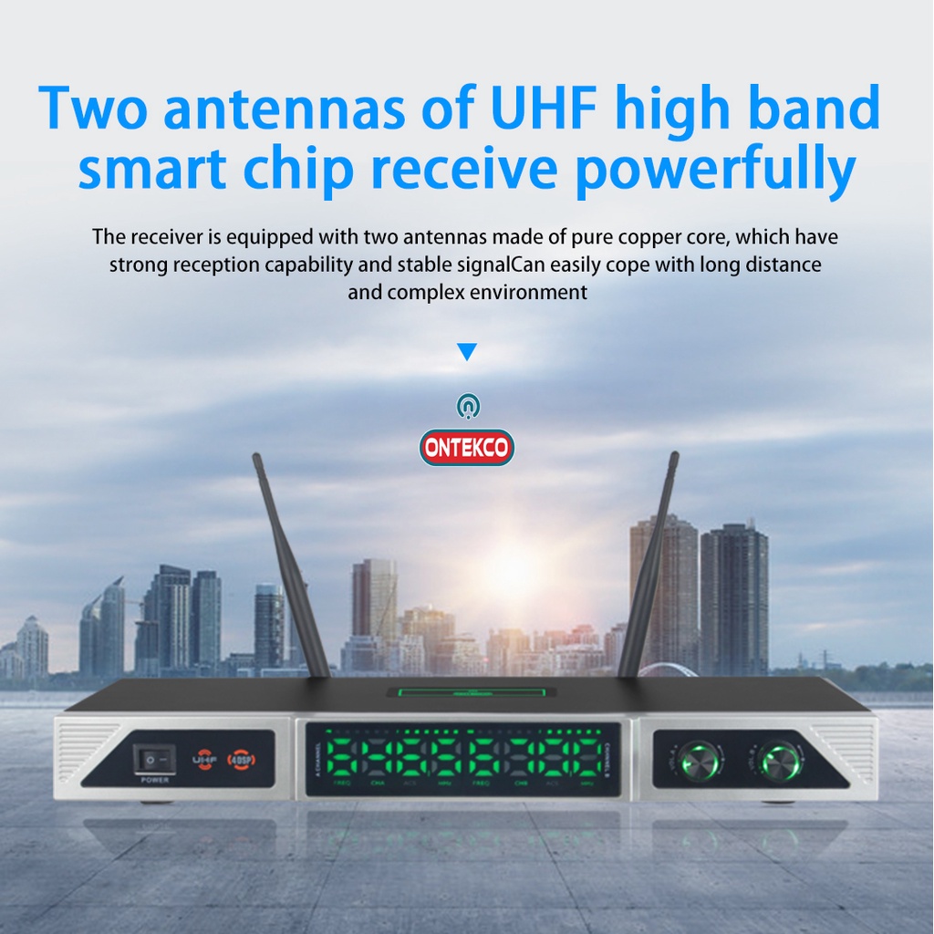 Micro không dây ONTEKCO MF338/ MF333 cao cấp đa năng đầu thu UhF