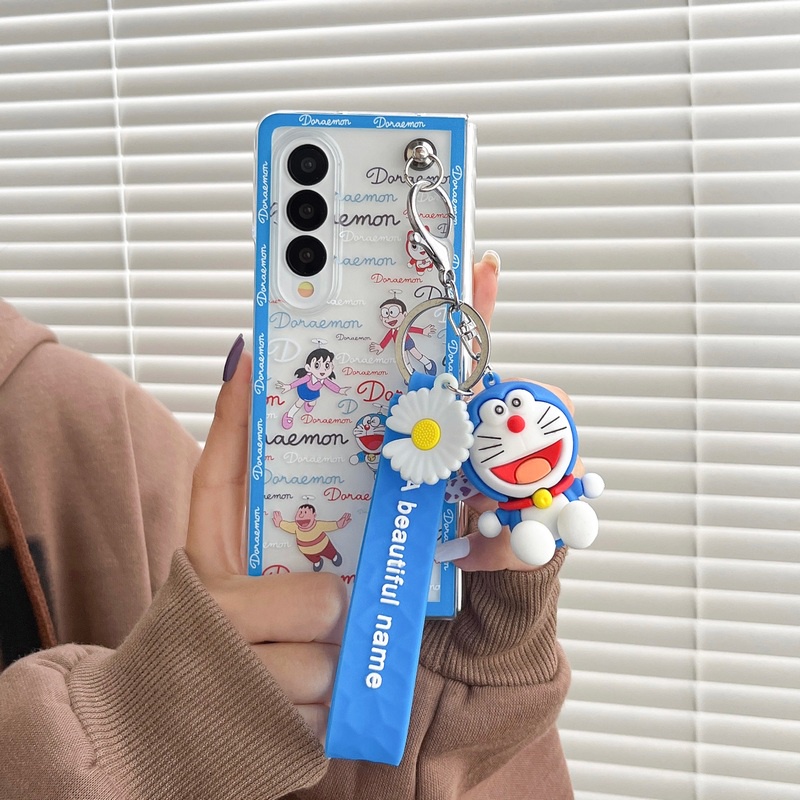 Ốp Điện Thoại Họa Tiết Hoạt Hình Doraemon Cho Samsung Galaxy Z Flip 4 3 2 1 5 5G Flip3 Flip4 Flip5 Z Fold 4 3 2 Fold3