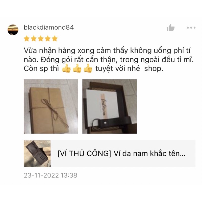 Ví da nam khắc tên theo yêu cầu, chất liệu da bò thật, tặng kèm móc khóa da,làm quà tặng sinh nhật