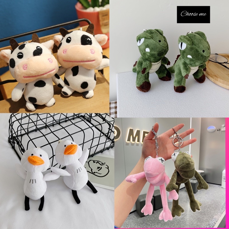 [ Tặng dây móc khóa ] Móc khóa ếch chân dài_ dùng treo balo , túi xách sang chảnh / nhiều khác