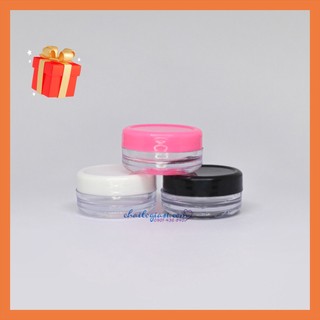 Hũ nhựa 3g trong nắp màu