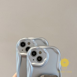 Case For iPhone 14 Pro Max [Matte Silver with Chain Pop Stand] Phone Case For iPhone 14 Pro Max Plus 13 12 Mini 11 X XS Max XR SE 8 7 Aesthetic Ins Newest Fashion Korean Style Retro Classic Cute Cartoon Couple Shockproof Protective TPU Cover Shell