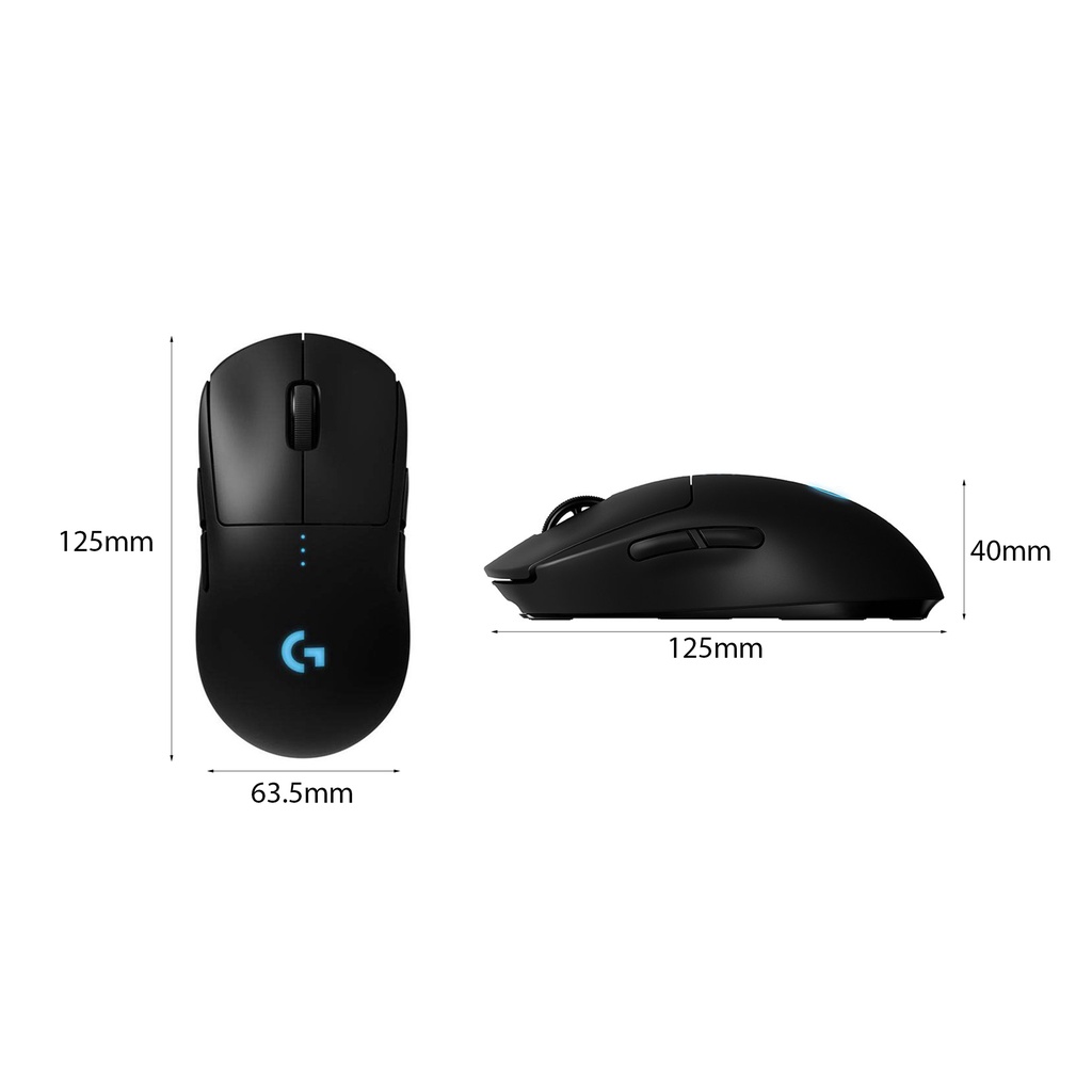 Chuột máy tính không dây gaming Logitech G Pro Wireless siêu nhẹ, LED RGB, Hàng chính hãng - Bảo hành 24 tháng