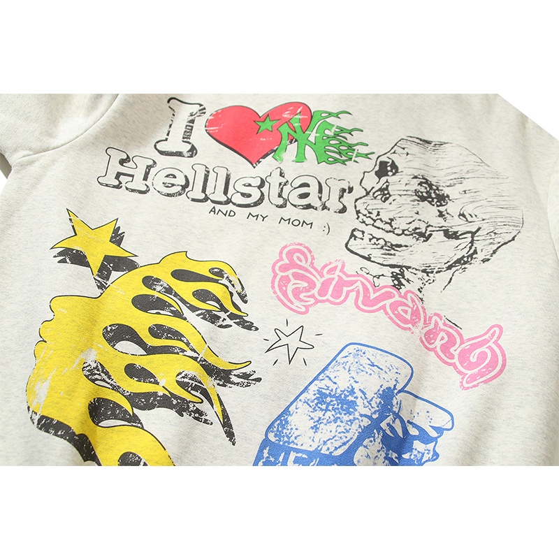 Áo Hoodie Nỉ Chui Đầu Phối Túi Trước In Họa Tiết Graffiti Phong Cách Đường Phố Mùa Thu Cho Nam Và Nữ