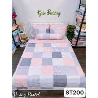 Cotton Lụa Satin Hàn Quốc - Satin Vuông Pastel- Kháng Khuẩn - Không xù lông - mềm mịn mát