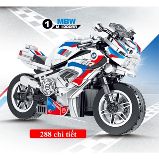 Xe oto, moto Bộ đồ chơi lắp ráp lắp ghép xe moto, oto siêu xe theo phong cách Cách captain và iron man , ducati