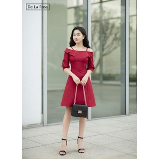 thanh lý pass váy de la rose đỏ size s