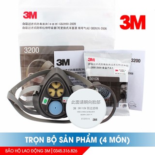 Mặt nạ phòng độc chống bụi 3M 3200 (phun thuốc sâu, phun sơn, chống khói độc & hóa chất)