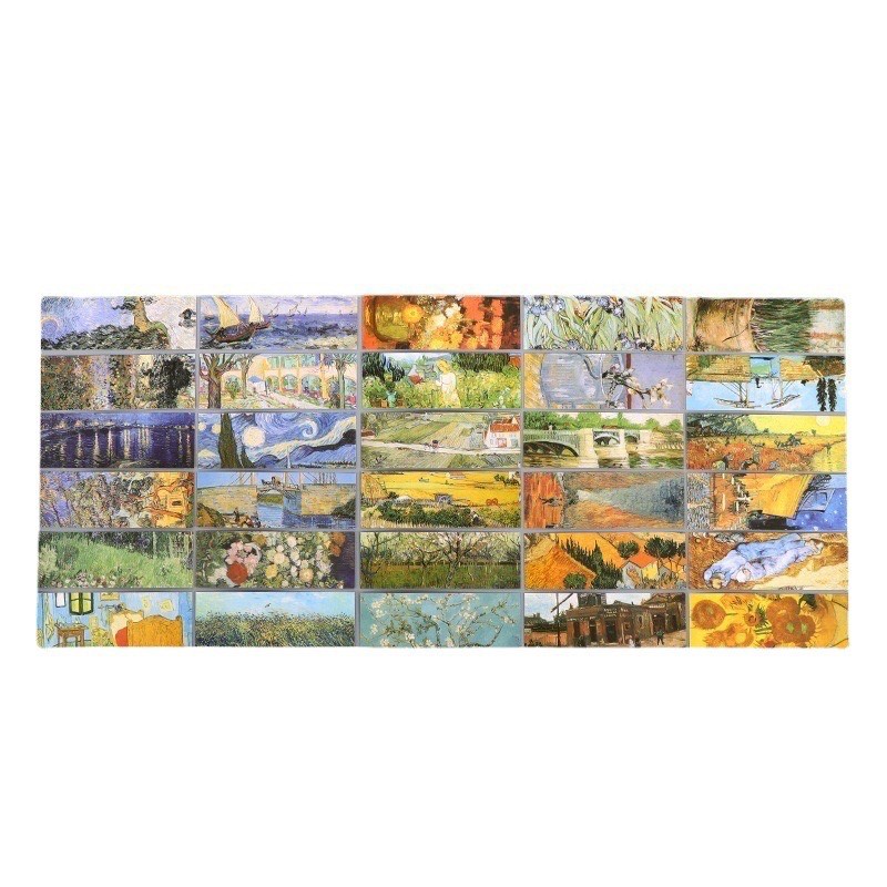 Bookmark thẻ đánh dấu sách tranh sơn dầu Van Gogh Miyazaki sáng tạo