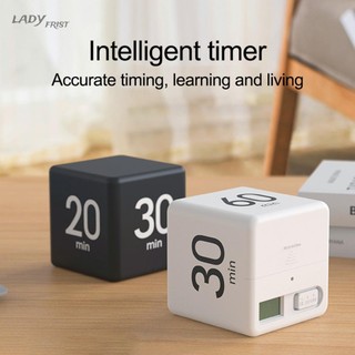 Cube Timer Countdown Reminder Time Management Black/White Student Study Timers 15-20-30-60