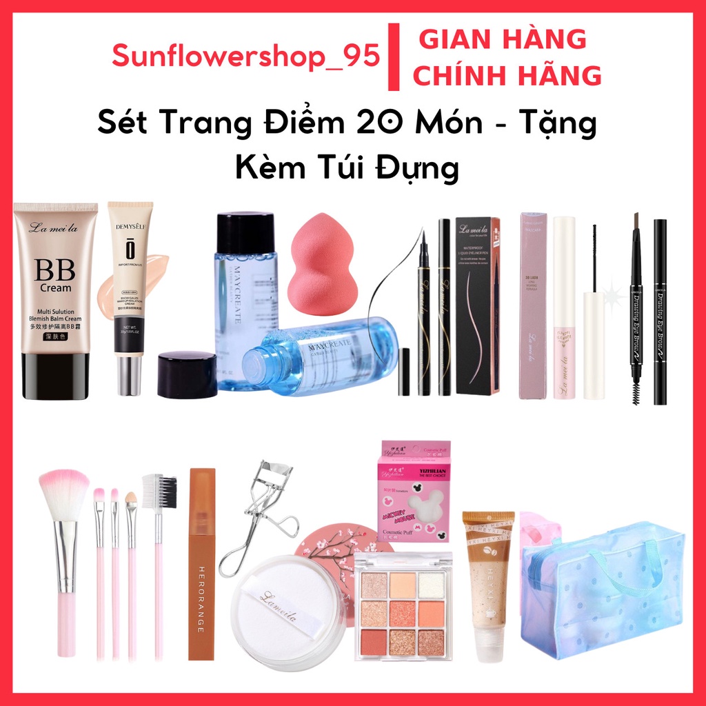 Bộ Trang Điểm Lameila 20 Món Hoàn Chỉnh Để Tự Trang Điểm