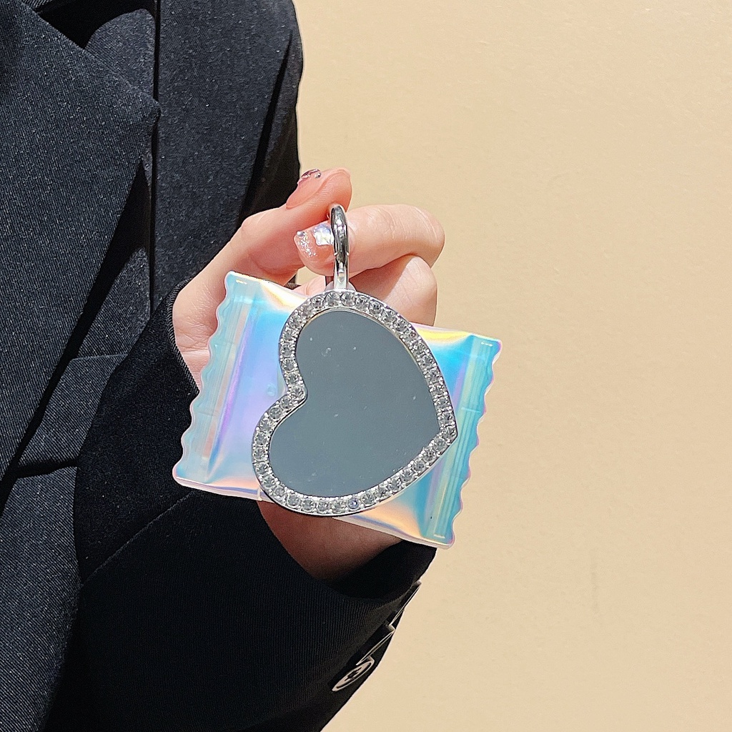 Vỏ Bảo Vệ Hộp Sạc Tai Nghe Bluetooth Không Dây AirPods 1 2 3 pro2 2022 Bằng Silicon Mềm Màu Laser Hình Trái Tim 3D Đơn Giản