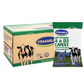 Thùng Sữa Tươi Vinamilk Có Đường - bịch 220ml