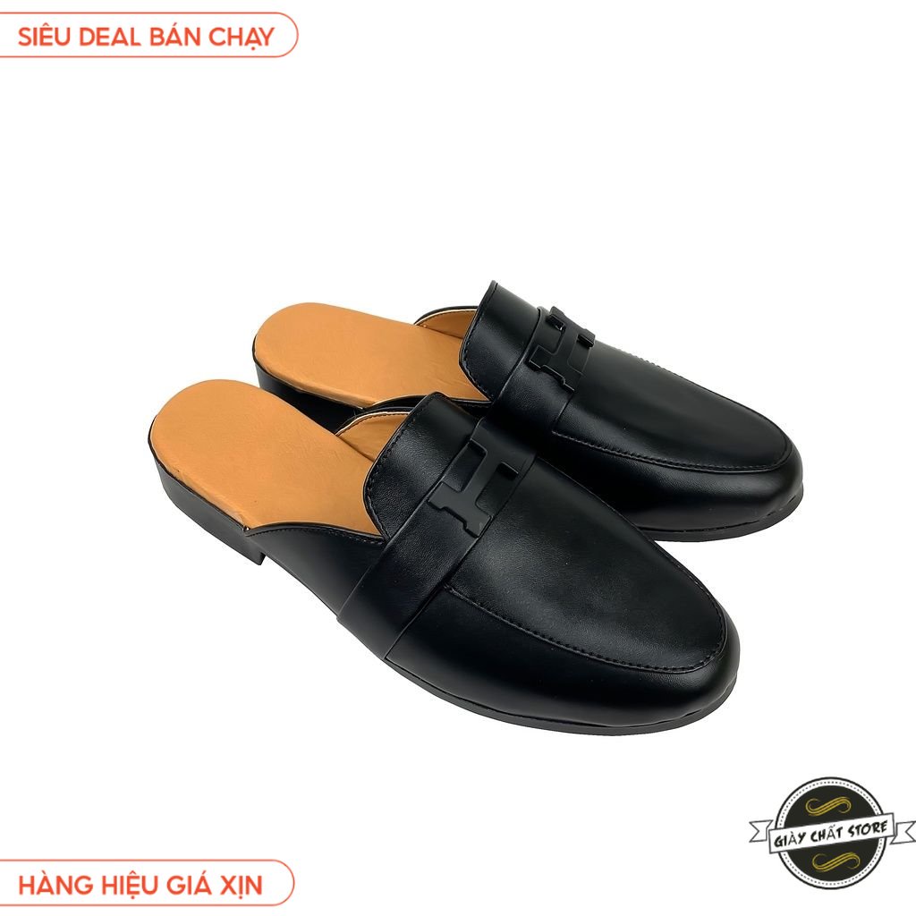 Giày sục nam, sục nam chữ H Da Pu - Mã GSN15  B2