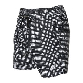 Quần ngắn nam Nike chính hãng màu đen trắng caro 2 lớp bên trong lót lưới cách nhiệt vải dù xịn