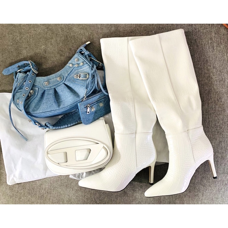 BOOTS NỮ CAO GÓT DA SẦN