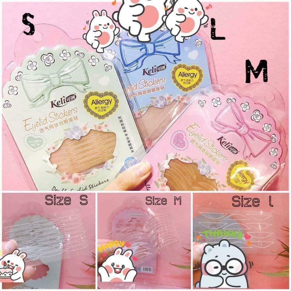 Miếng Dán Kích Mí Lưới Keli Allergy Double Eyelid Stickers