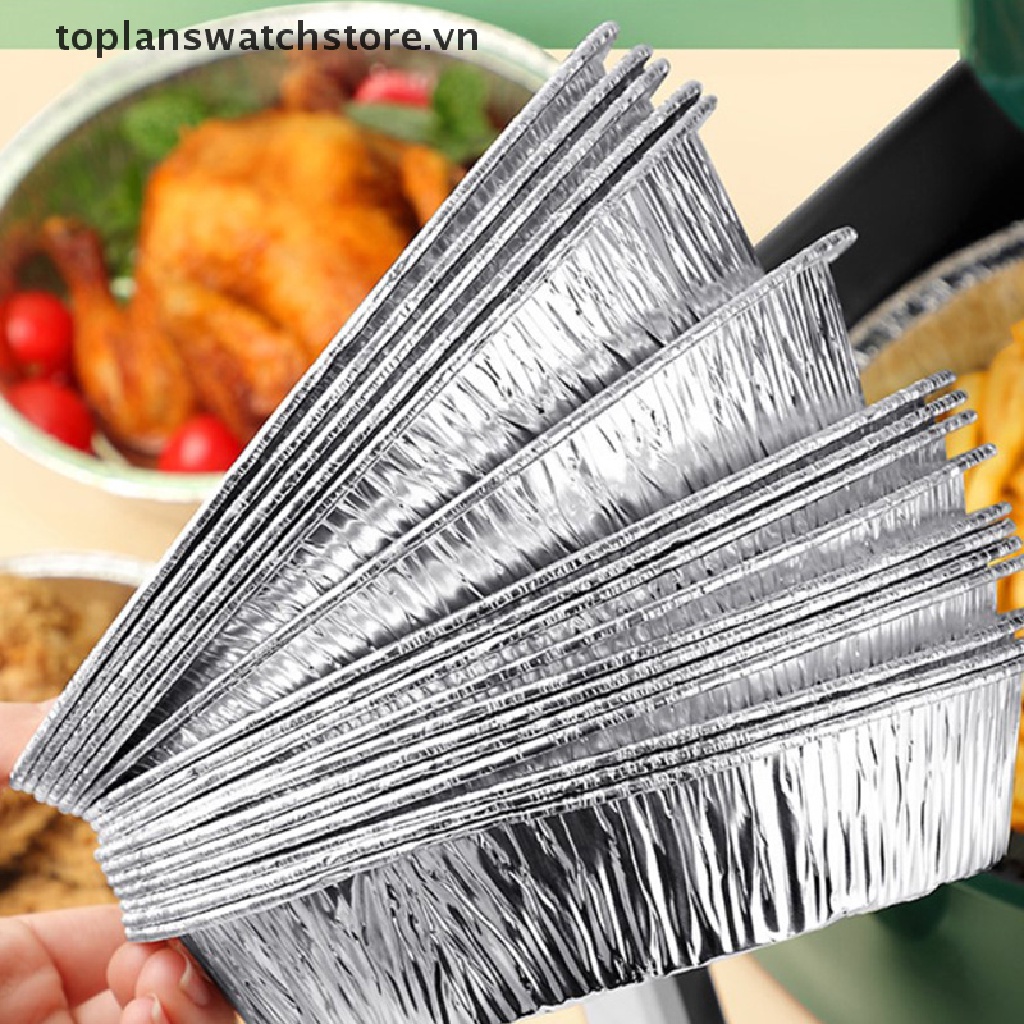 Set 20 Hộp Thiếc Lá Nhôm Chống Dầu Dùng Một Lần Đựng Thực Phẩm Nướng BBQ