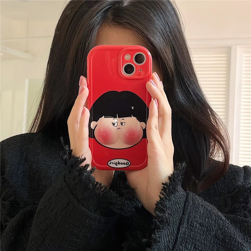 Ốp Điện Thoại TPU Mềm Hình Khuôn Mặt Hoạt Hình IMD Cho iphone 14 Pro Max 13 Pro Max 12 Pro Max