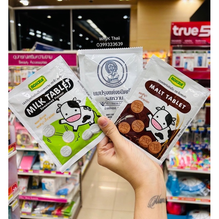 Kẹo sữa bò hàng siêu thị 7-eleven Thái Lan Date mới 20g