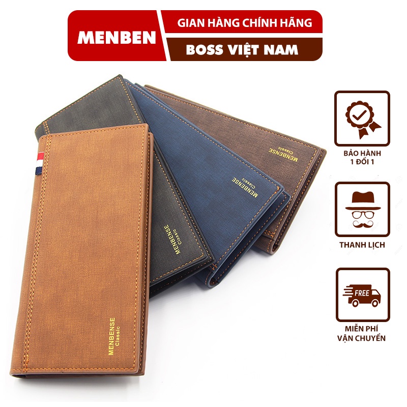 Ví Nam Dài Classic, Ví Da Nam Cầm Tay Cao Cấp Thời Trang Hiện Đại Nhiều Ngăn MENBEN