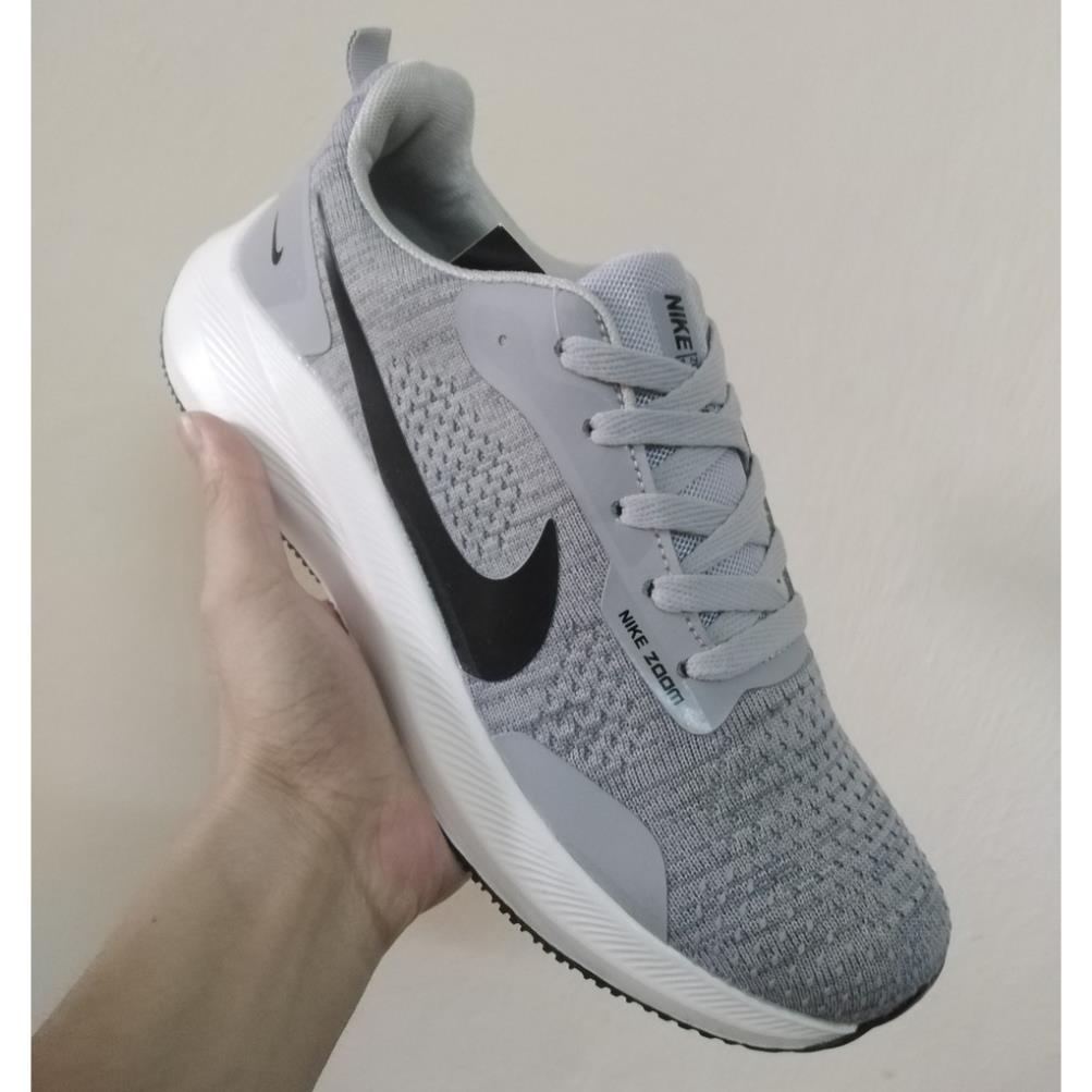 ↪️ Giày thể thao nam Nike Zoom màu xám cao cấp ❤️ Giày chạy bộ tập gym nam siêu nhẹ màu xám Full Box
