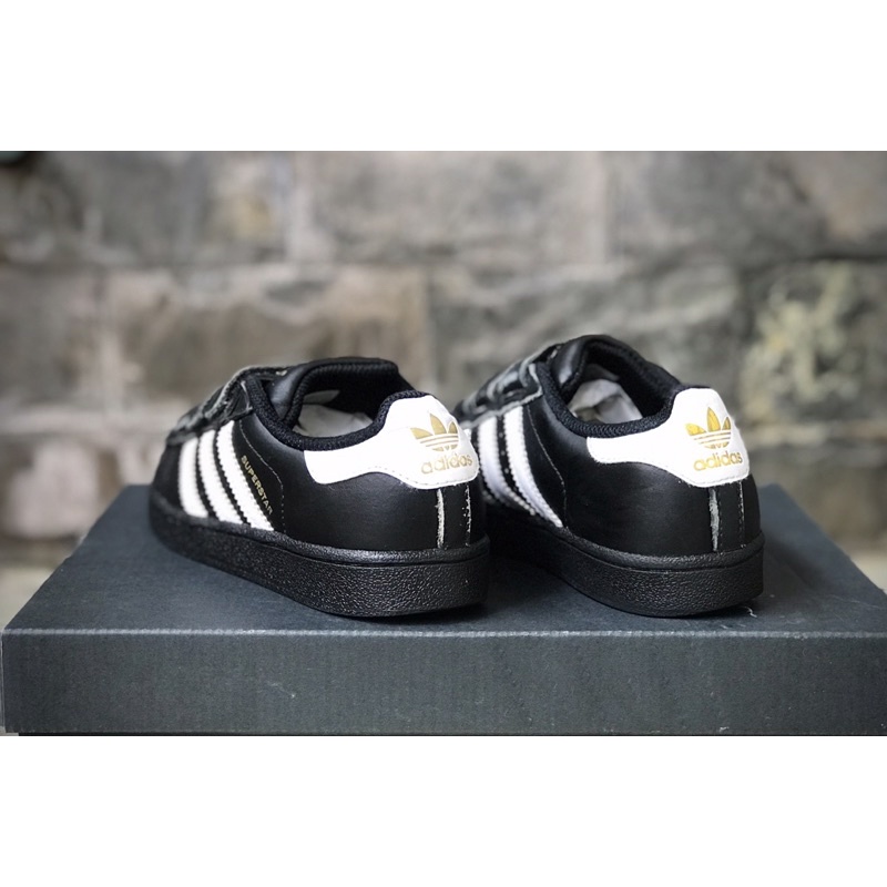 Giày Adidas superstar Đen cho bé -size 31