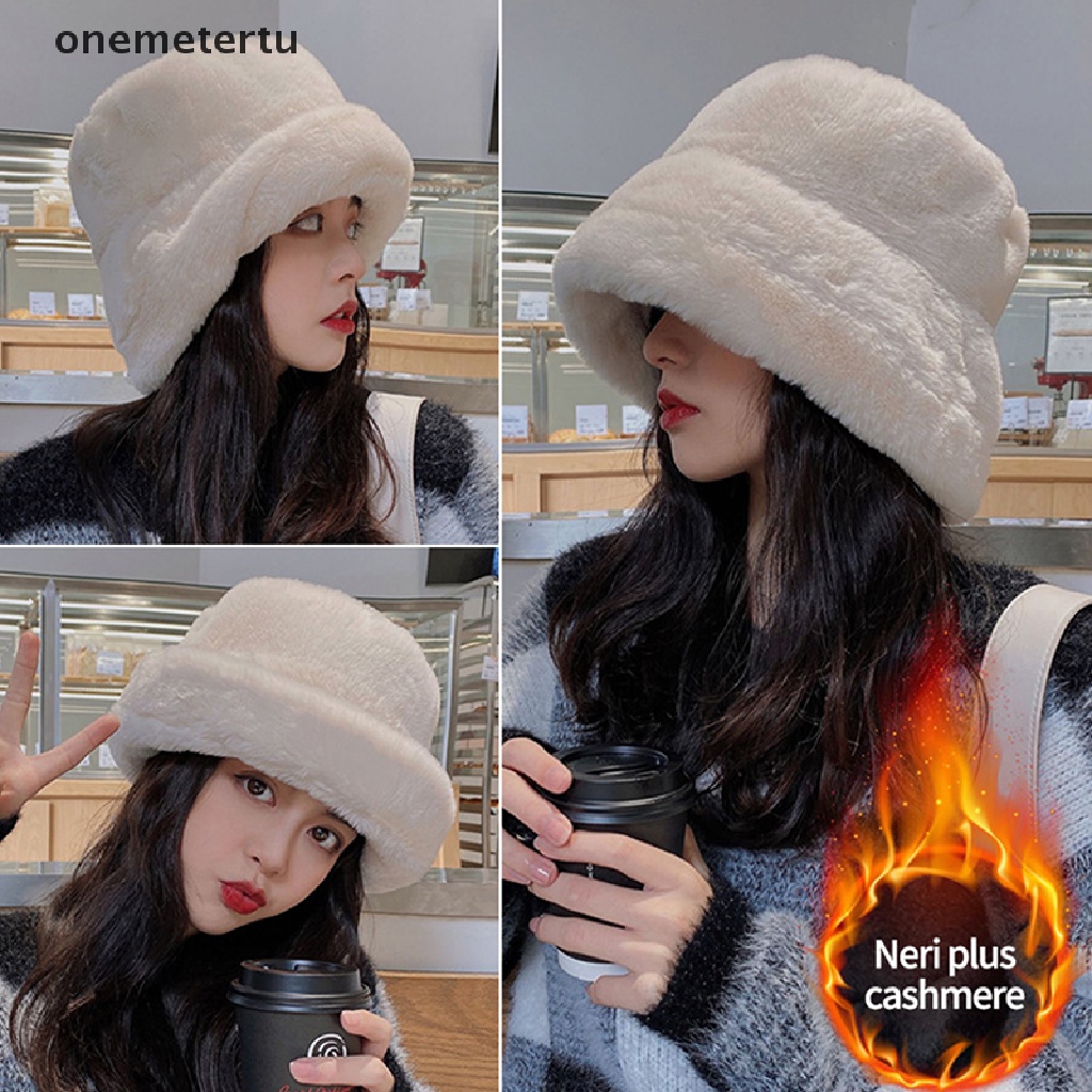 Mũ Bucket Chất Liệu Dày Dặn Ấm Áp Thời Trang Mùa Đông Cho Nữ