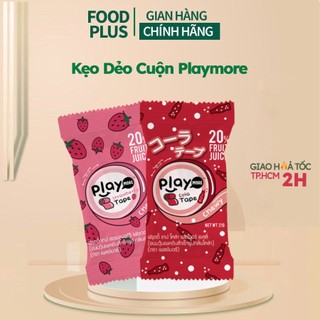 Kẹo dẻo cuộn Playmore Thái Lan vị Cola/vị Dâu/ vị Nho Nhật 21g FoodPlus